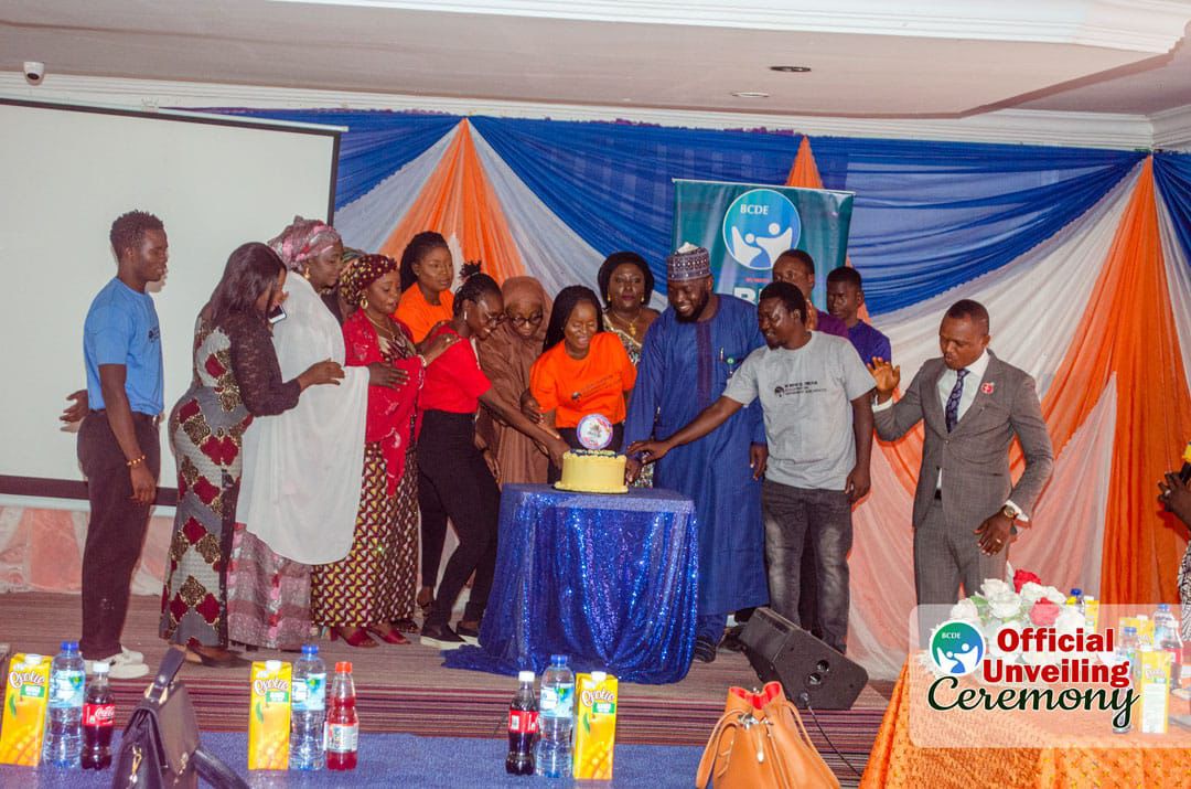 Community members celebrating together at an event
